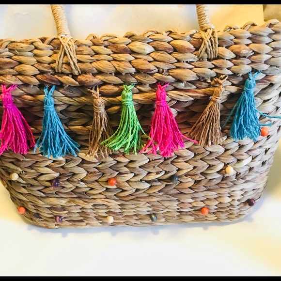 🛳🏖Straw Studio Boho Straw Bag - Picture 2 of 7